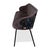 Baroness Ona Fabric Bench Brown Grey with Pattern For Sale - Image 11 of 12