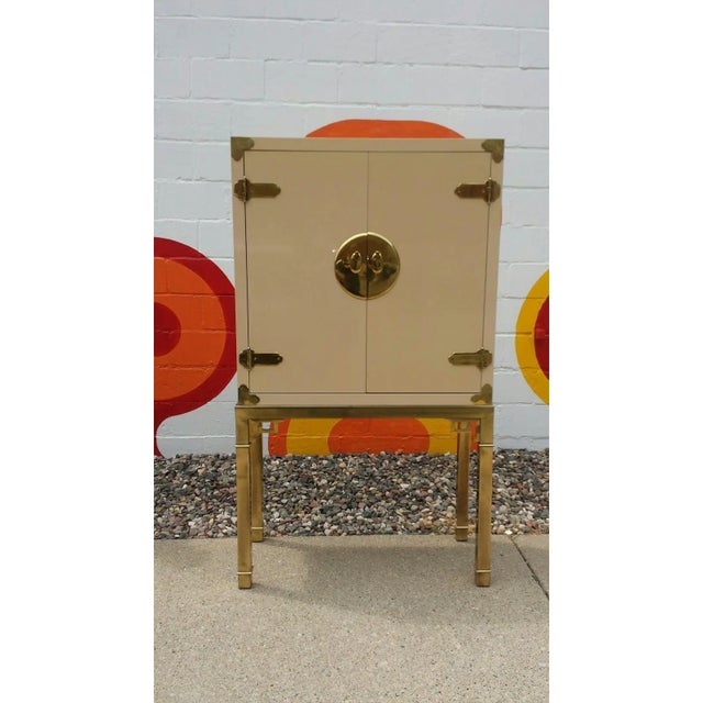 Mastercraft Brass and Lacquered Bar Cabinet For Sale In Portland, OR - Image 6 of 7