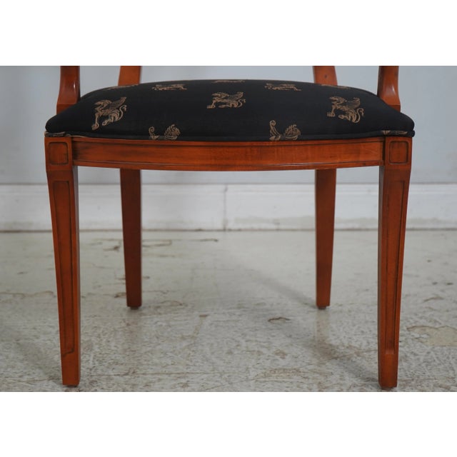 Wood Set of 4 Century Biedermier Walnut & Ebony Armchairs For Sale - Image 7 of 18