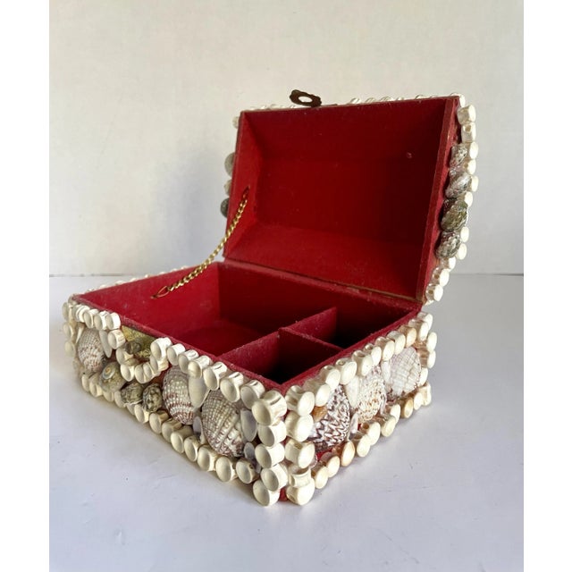 Vintage Folk Art Seashell Encrusted Jewelry Box For Sale - Image 11 of 12