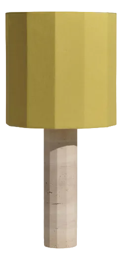 Large Roma II Dodecagon Table Lamp in White Travertine by Nassi