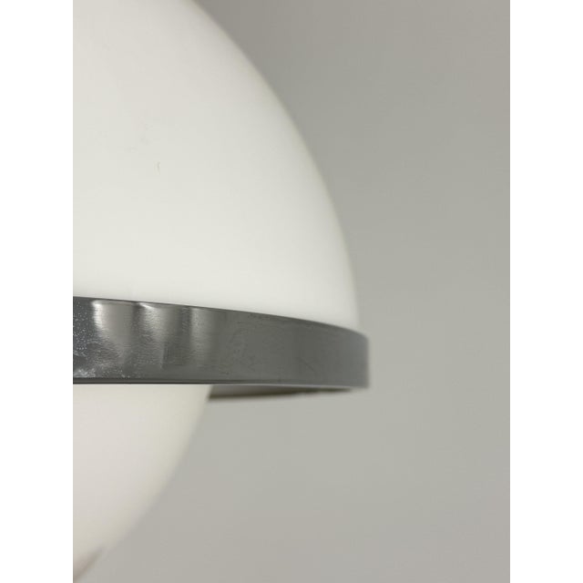 Metal Large Three-Light Acrylic Glass Pendant Lamp, 1960s For Sale - Image 7 of 14