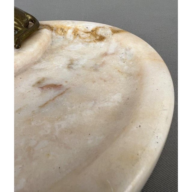 Antique French Marble and Brass Dog Display Tray For Sale - Image 10 of 14