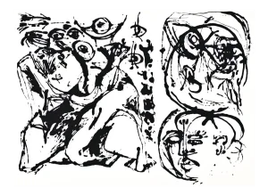 Untitled - Original Screen Print After Jackson Pollock - 1964 1964