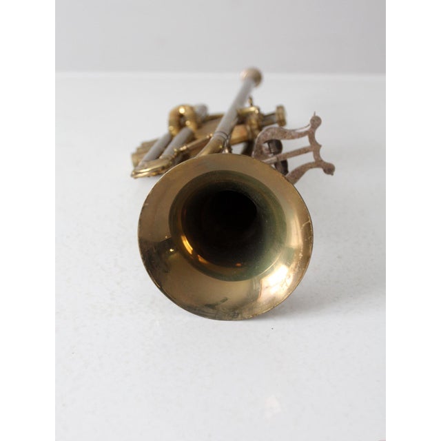Metal Vintage c.g. Conn Brass Trumpet With Case For Sale - Image 7 of 12