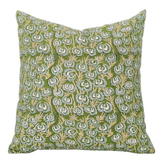 Fabdivine Artisan Block Print Throw Pillow Cover 14x36 Inch Duck Canvas-Heart Vine For Sale