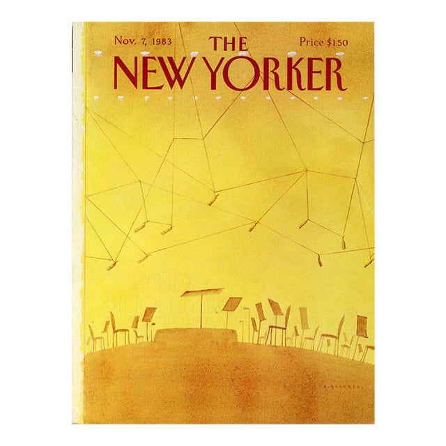 1983 Vintage New Yorker Cover, November 7 (Abel Quezada), Original New Yorker Magazine Cover, Music, Concert For Sale