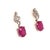 Natural Ruby Diamond Earrings 14k Gold 1.55 TCW Certified For Sale - Image 14 of 14