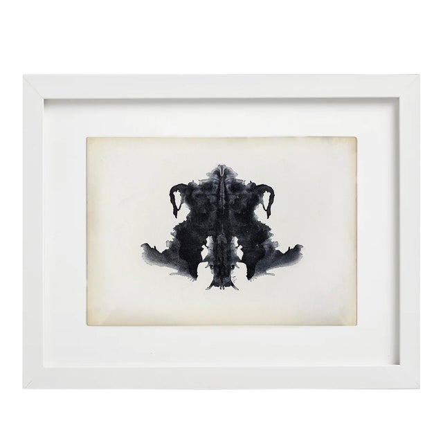 Set of Ten Framed Original Rorschach Inkblot Cards | Chairish