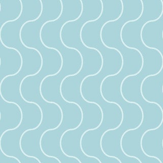 Moire Lace Wallpaper by Paule Marrot in Light Blue For Sale