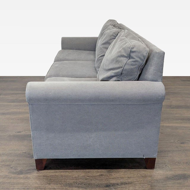 Traditional Pottery Barn Cameron 3-Seat Gray Sofa - Comfortable and Stylish For Sale - Image 3 of 8