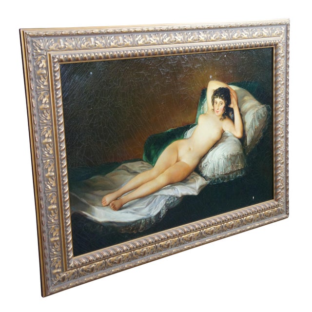 Spanish Spanish Classical Nude La Maja Desnuda After Francisco De Goya 44" For Sale - Image 3 of 11