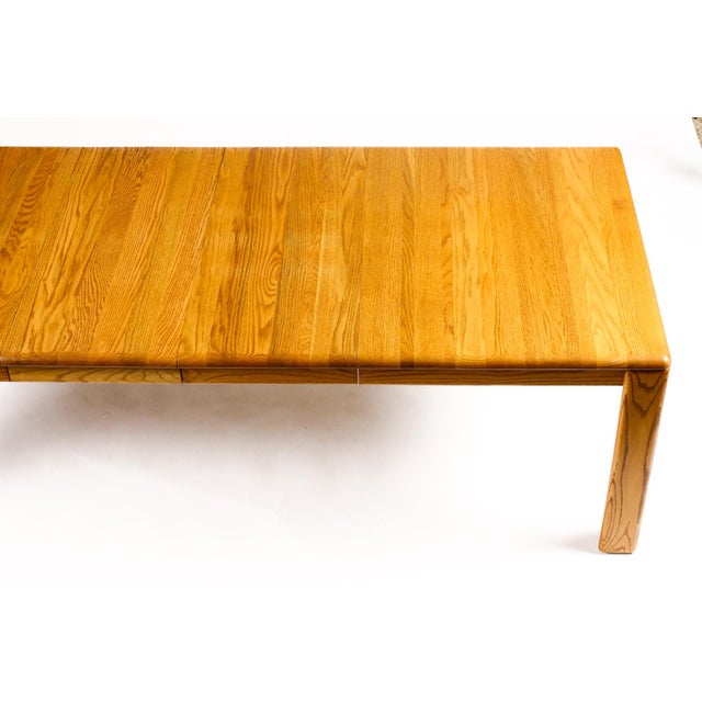 Vintage Mid Century 70’s Chunky White Oak Dining Set — Glenn of California — Table + 6 Chairs For Sale - Image 16 of 17