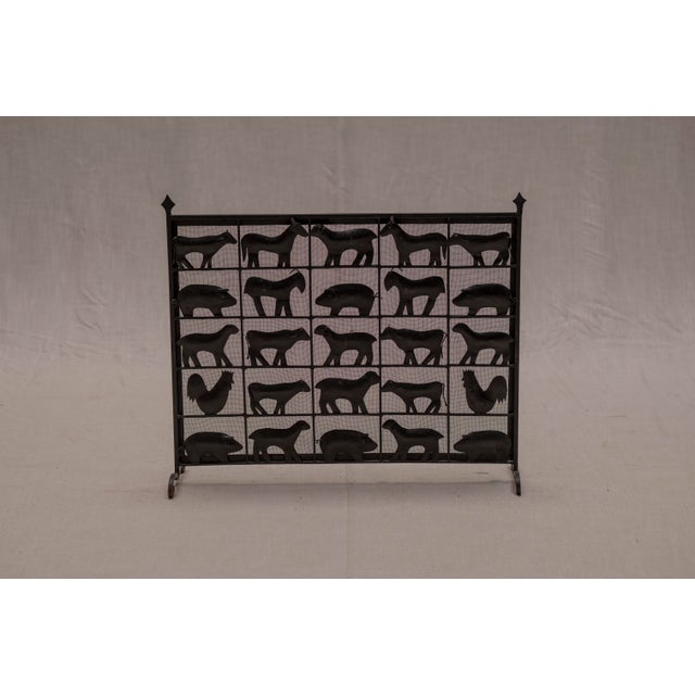 Fire Screen by Jean Touret for Les Artisans de Marolles, France, 1950s For Sale - Image 9 of 9