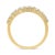 Contemporary 14K Yellow Gold Plated .925 Sterling Silver 1/2 cttw Shared Prong Set Brilliant Round-Cut Diamond 11 Stone Band Ring - Size 7 For Sale - Image 3 of 6