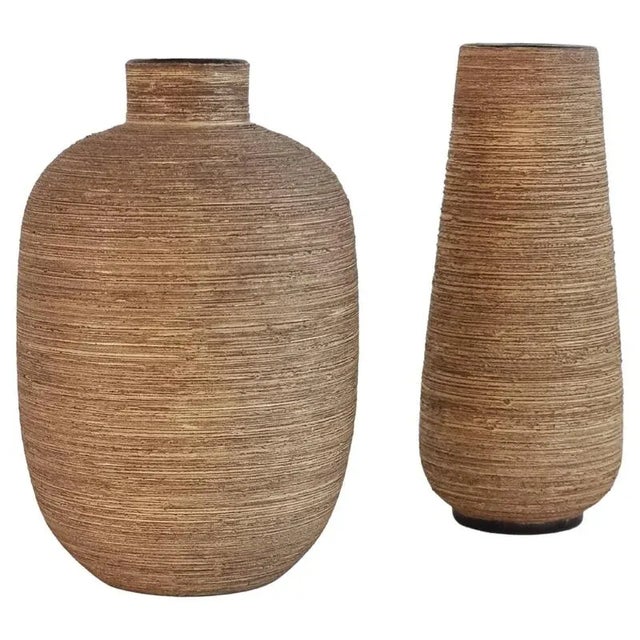 Scandinavian Modern Ceramic Vases attributed to Greta Runeborg for Ekeby, 1950s, Set of 2 For Sale - Image 10 of 10