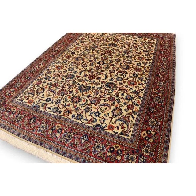 Textile Middle Eastern Hand-Knotted Sarough Rug For Sale - Image 7 of 11