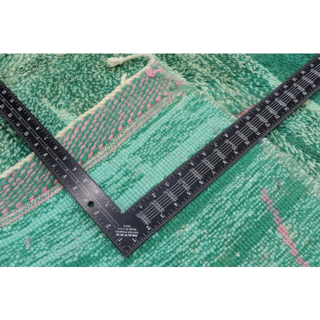 2010s Green Beni Mrirt Moroccan Rug - 05'09 X 08'04 For Sale - Image 5 of 9