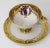 Antique Coffee Cup Bavaria Porcelain Tea Cup set Gold circa 1950. Demitasse Cup and Saucer with Berlin Coat of Arms by...