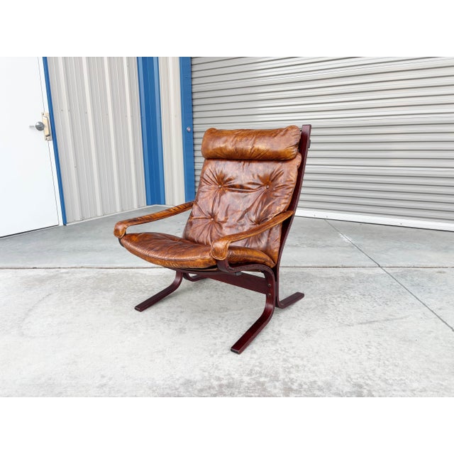 Wood 1960s Mid Century "Siesta" Chair & Ottoman by Ingmar Relling for Westnofa For Sale - Image 7 of 15