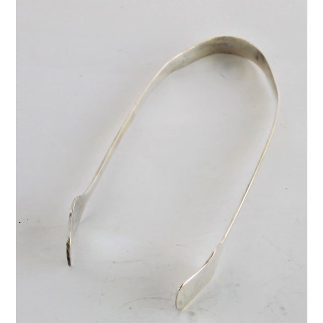 Mid Century Modern Dot Pattern Crystal Ice Bucket With Silver Plated Tongs Barware For Sale - Image 4 of 8