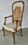 Champagne Late 20th Century Louis XV Style Brass Nail Studded, Caned and Partial Upholstered Fauteuil For Sale - Image 8 of 11