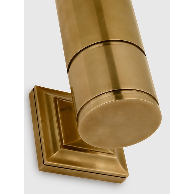 Chapman & Myers for Visual Comfort Signature Provo 10" Canister Light in Antique-Burnished Brass For Sale In Houston - Image 6 of 9