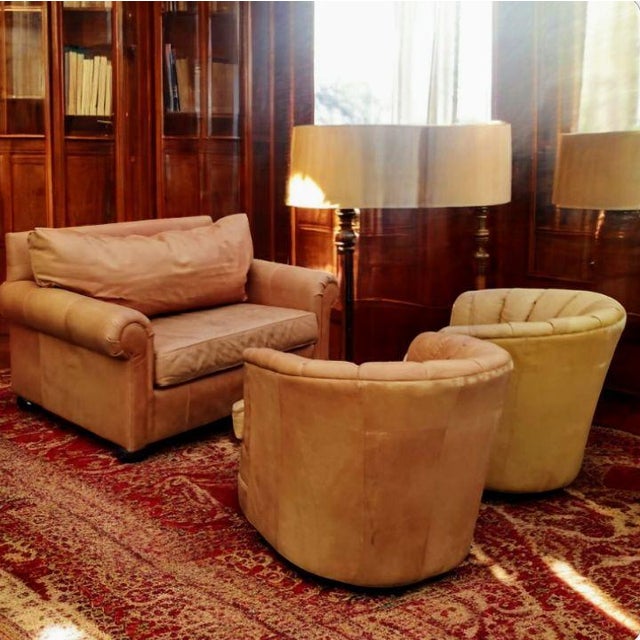 Stunning Expressions Furniture Leather Collection (Loveseat & a Pair of Swivel Chairs) For Sale In Raleigh - Image 6 of 12