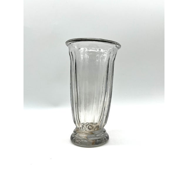 Vintage Art Deco Pressed Glass Vase by Pierre Davesn, 1930s For Sale - Image 16 of 16