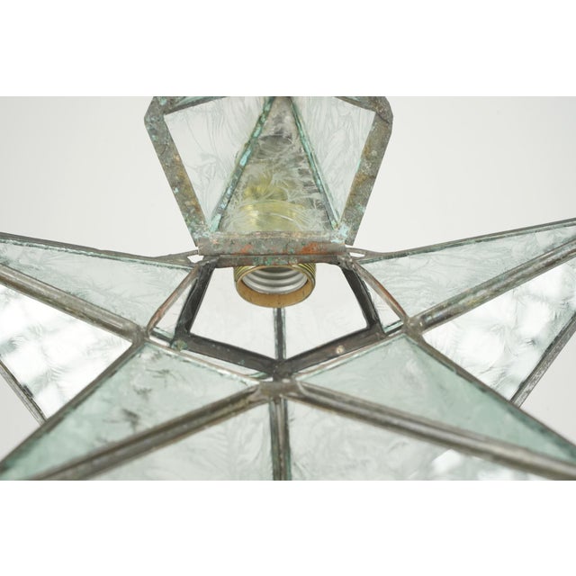 Restored Vintage Moravian Star Pendant Light For Sale - Image 4 of 9