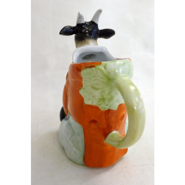Green Small Zoomorphic Goat Pitcher in Porcelain from Schafer & Vater, Germany, 1920s For Sale - Image 8 of 13