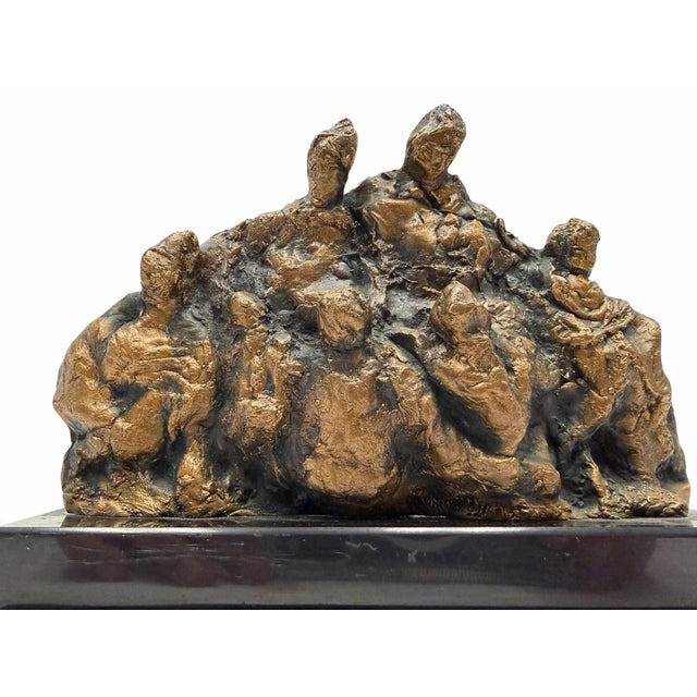Elevate your fine art collection or design project with this exceptional vintage mid-century bronze sculpture by the...