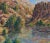 Textile Mid 20th Century "Utah Desert Range" Landscape Painting, Framed For Sale - Image 7 of 8