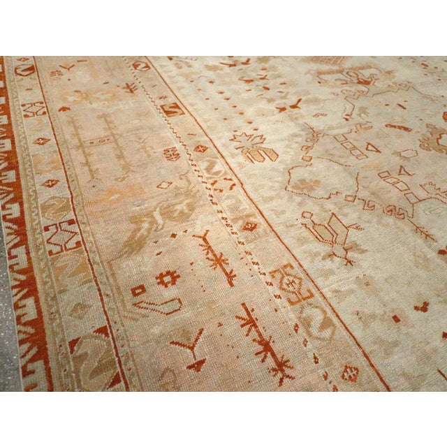 Rustic Galerie Shabab Collection Early 20th Century Turkish Oushak Room Size Carpet For Sale - Image 3 of 8