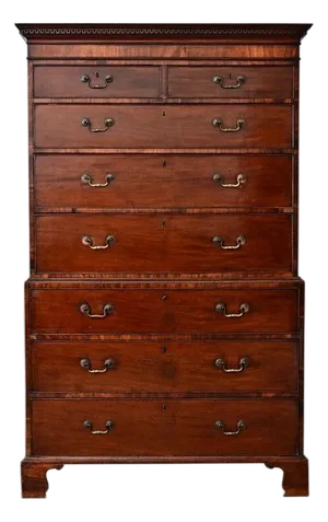 English 19th Century Mahogany Chest on Chest