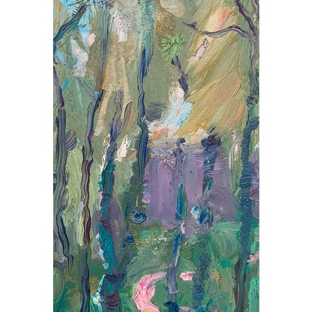 Forest Landscape Oil Painting, Ukrainian Art, 1960s For Sale - Image 4 of 6