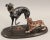 19thc French Signed p.j. Mene Cold Painted Bronze Sculpture of Whippet and King Charles Spaniel For Sale - Image 12 of 12