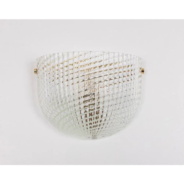 Large Murano Glass Wall Sconce in style of Barovier & Toso, Italy, 1970s For Sale - Image 3 of 13
