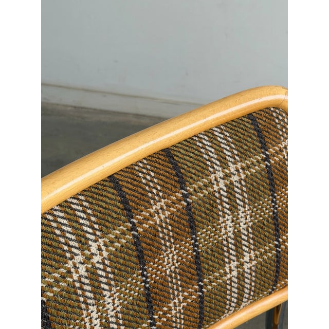 1970s Chrome & Plaid "Cesca" Style Cantilever Chairs - Set of 4 For Sale - Image 9 of 10