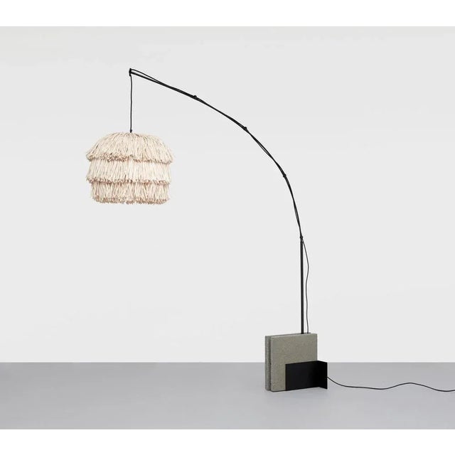 Beige fran l stand floor lamp by llot llov handcrafted light object dimensions: d 50 x w 205.8 x h 250 cm materials:...