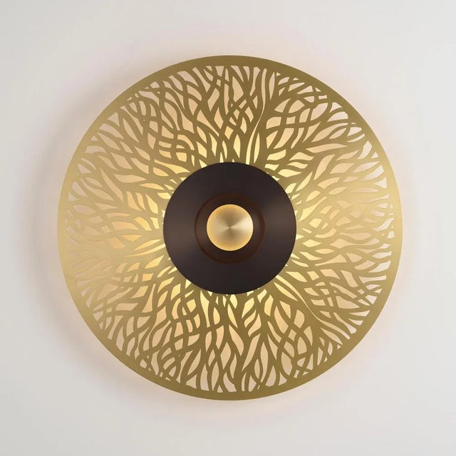 Atmos racine wall light by emilie cathelineau dimensions: d 83.7 cm materials: solid brass, polycarbonate diffuser. Others...