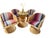 An exceptional and highly collectible set of four McGuire bamboo lounge chairs, each featuring the rare and coveted...