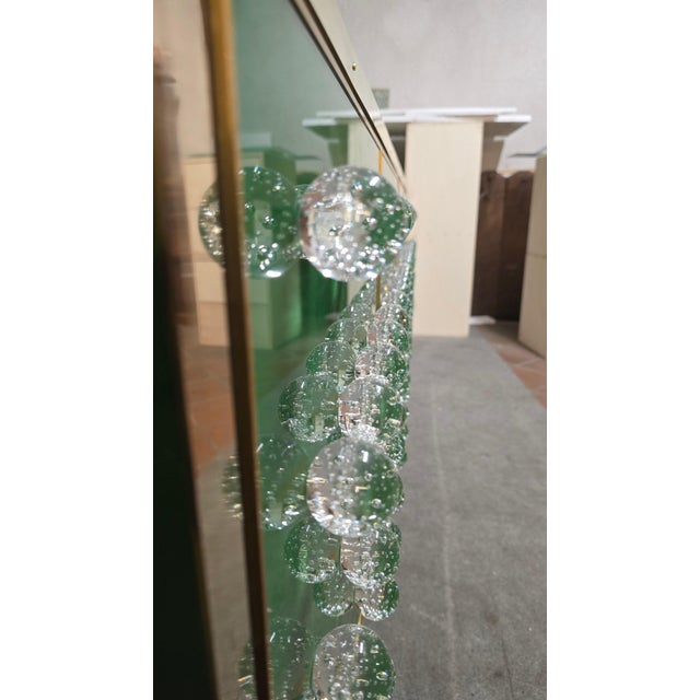 Wood Italian Sculptural Sideboard with 120 Murano Glass and Brass Spheres from Justfurnituress SRL For Sale - Image 7 of 18