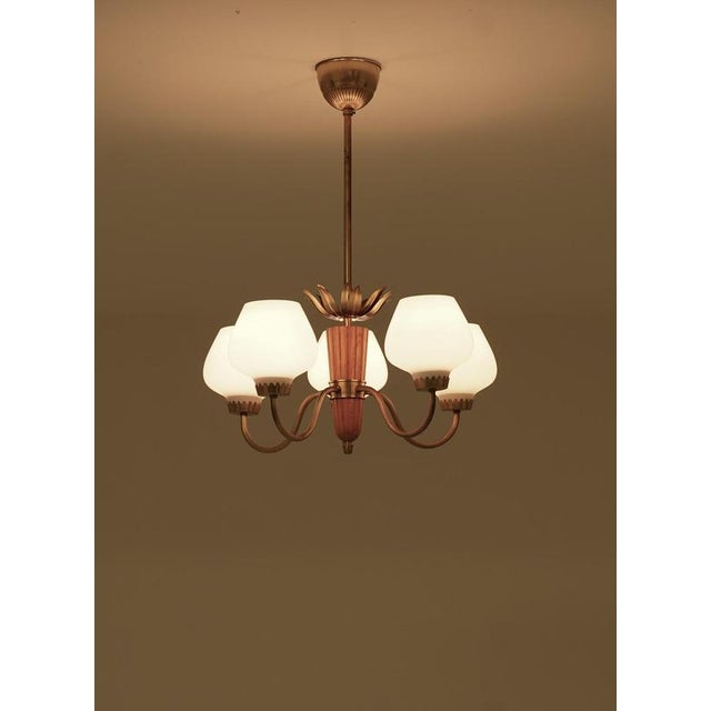 Metal Mid-Century Swedish Pendant attributed to Asea, 1950s For Sale - Image 7 of 8