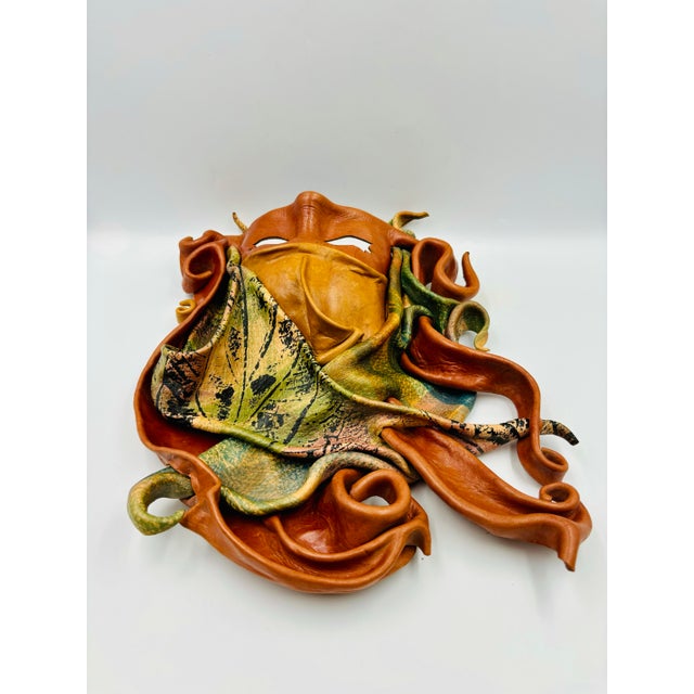 Abstract Intricate Mythological Maenad/Bacchae-Themed Handcrafted Leather Wall Sculpture For Sale - Image 3 of 11
