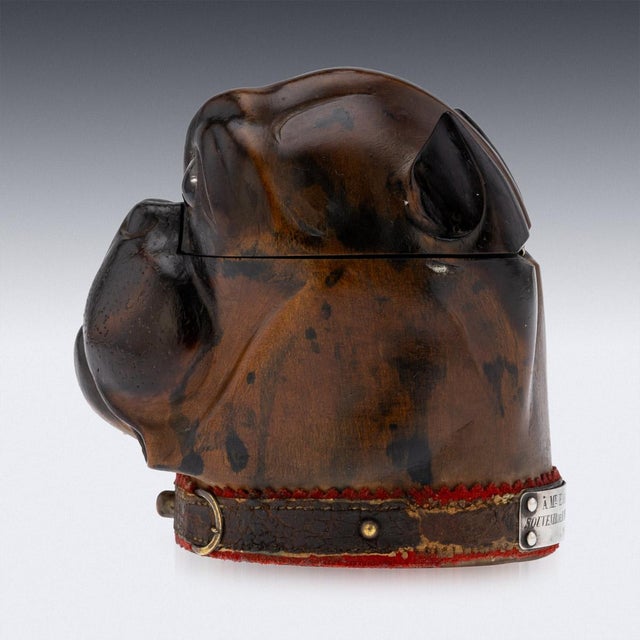 Mid 19th Century 19th Century Victorian Lignum Vitae Bulldog Inkwell, 1860 For Sale - Image 5 of 18