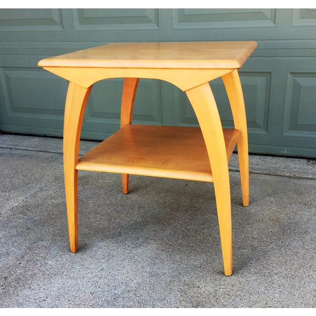 HeywoodWakefield MidCentury Saber Leg Side Table in Original