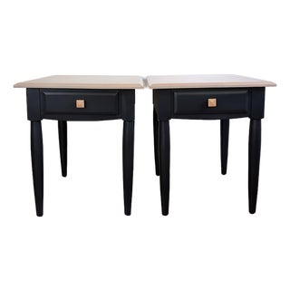 Pair of 1990's Ethan Allen American Dimensions Maple End Tables For Sale