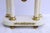 French Late 19th Century Louis XVI Style French Marble & Gilt Bronze Portico Mantel Clock For Sale - Image 3 of 7