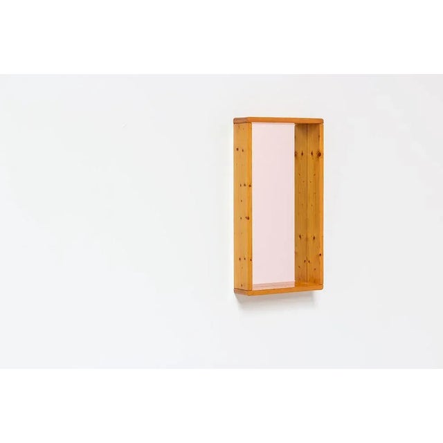 1970s Rectangular Mirror with Wooden Frame by Maison Regain, 1970s For Sale - Image 5 of 7